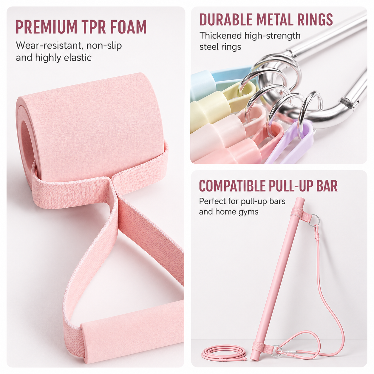 Women's Multifunctional 100 lbs Resistance Band Set with Storage Bag view 5