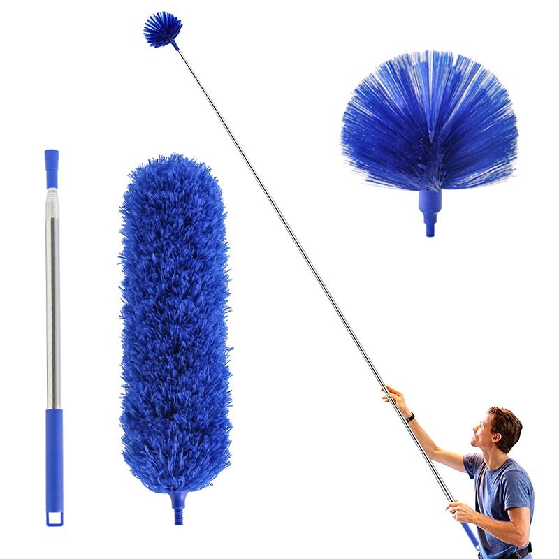 Grey 2.5M Extendable High Ceiling Cleaning Kit with Removable Cobweb Duster & view 2