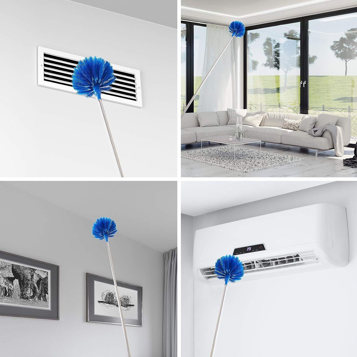 Grey 2.5M Extendable High Ceiling Cleaning Kit with Removable Cobweb Duster & view 7