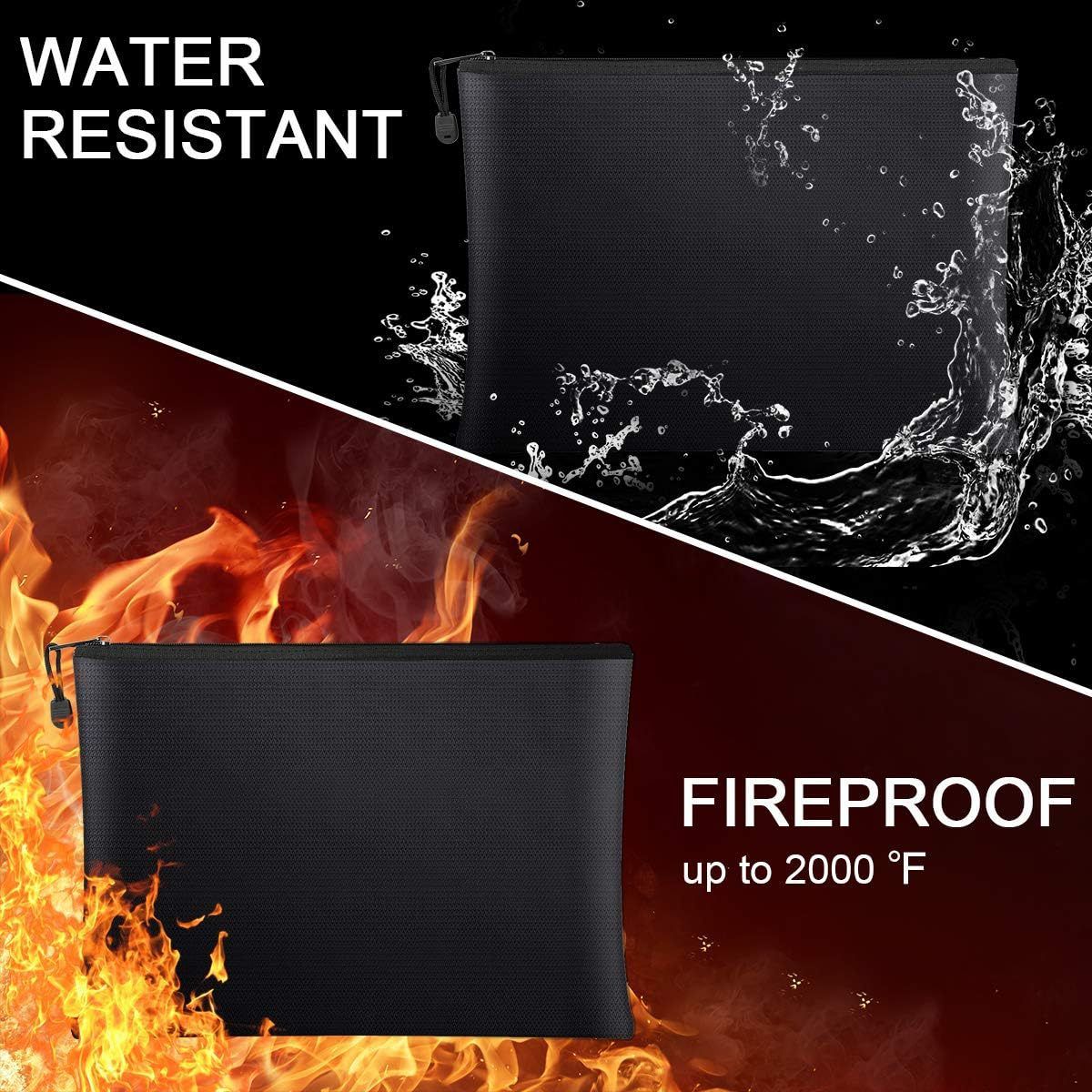 Fireproof Document Zipper Bag (17 X 28CM) - Waterproof & Heat Resistant view 4