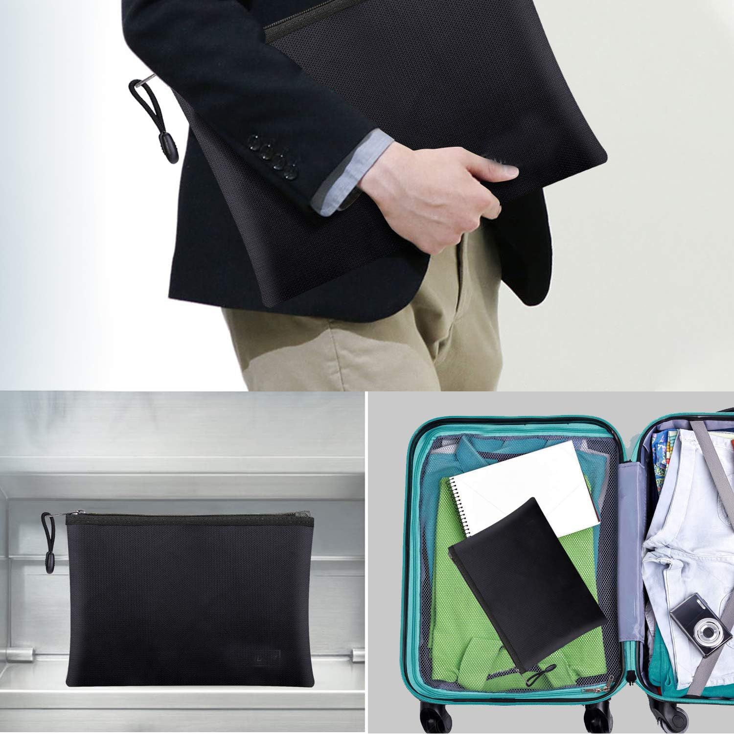 Fireproof Document Zipper Bag (17 X 28CM) - Waterproof & Heat Resistant view 7
