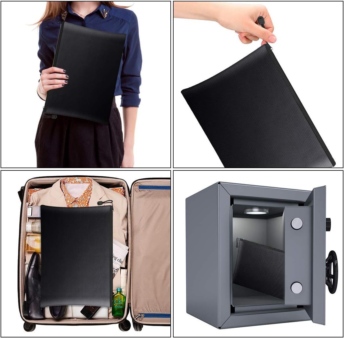 Fireproof Document Zipper Bag (17 X 28CM) - Waterproof & Heat Resistant view 8