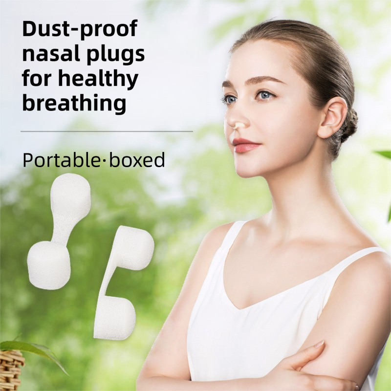 10pcs Black Invisible Sponge Nasal Filters with 2 Storage Cases- Dust Pollen view 3