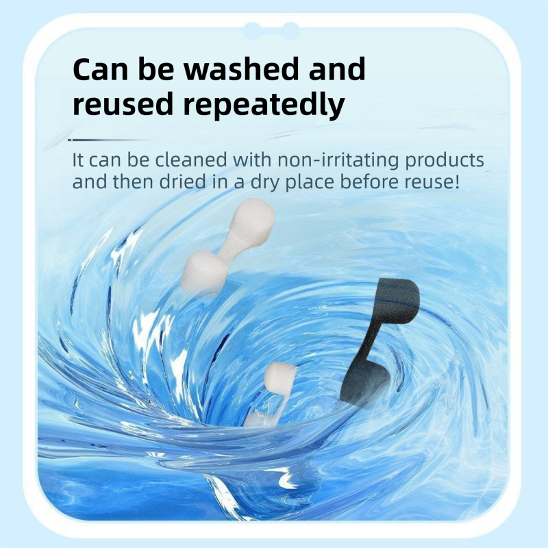 50pcs Black Invisible Sponge Nasal Filters with 5 Storage Cases- Dust Pollen view 5