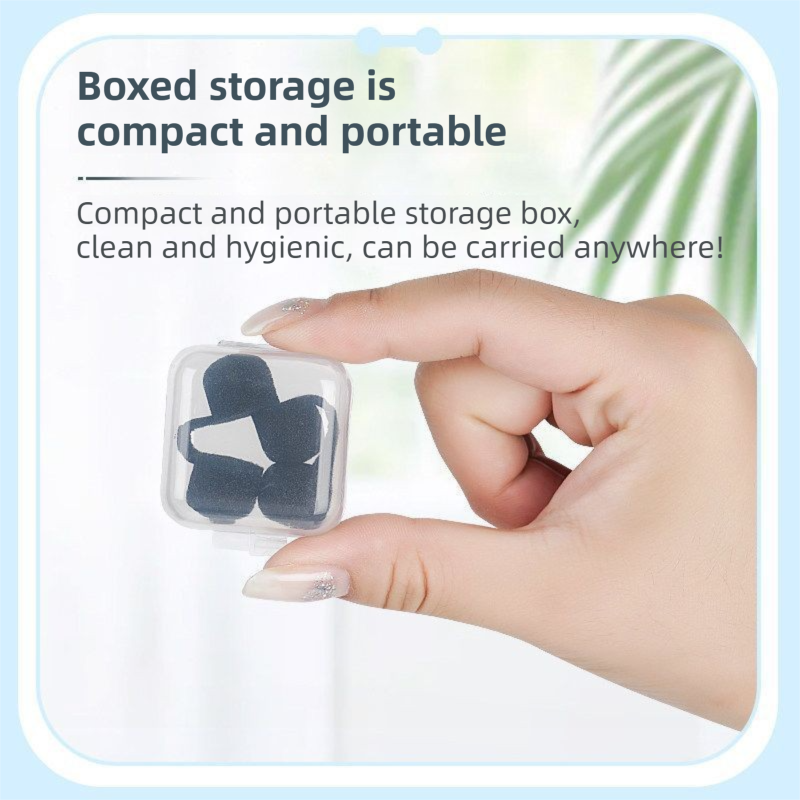 50pcs Black Invisible Sponge Nasal Filters with 5 Storage Cases- Dust Pollen view 6