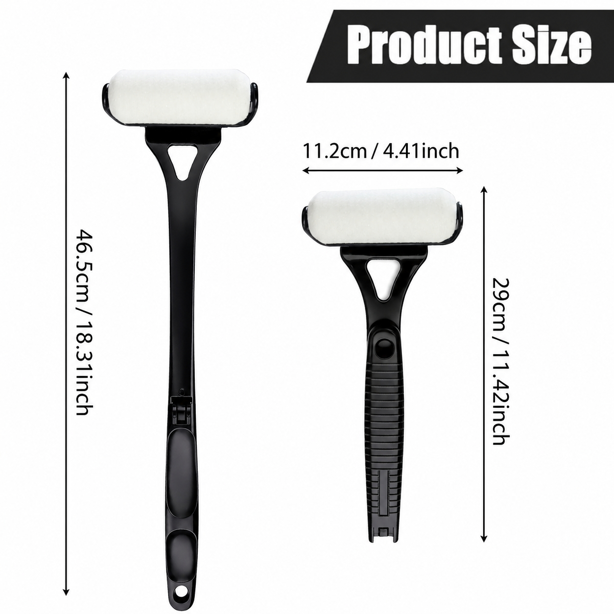 Pink Foldable Long-Handle Back Lotion Applicator with Sponge Roller Head for view 3