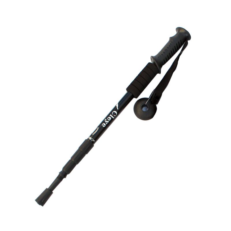 2 Pack Black Outdoor Aluminum Alloy Telescopic Trekking Pole (55 to 110CM) — image 1