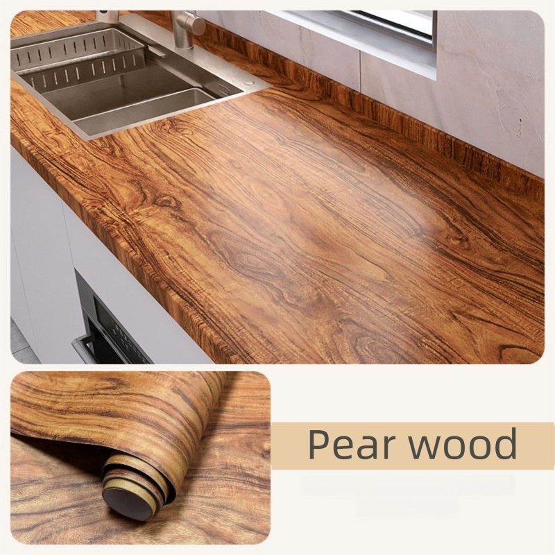 Self-Adhesive Wood Grain Contact Paper (0.4 X 5 M Pear Wood Color) - Waterproof