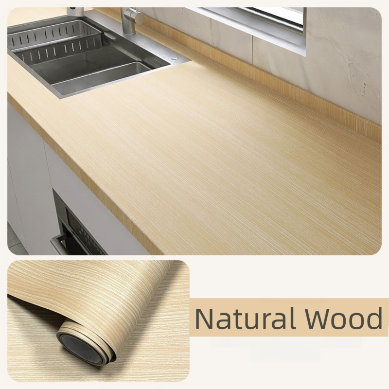 Self-Adhesive Wood Grain Contact Paper (0.6 X 5 M Natural Wood Color) - Waterproof