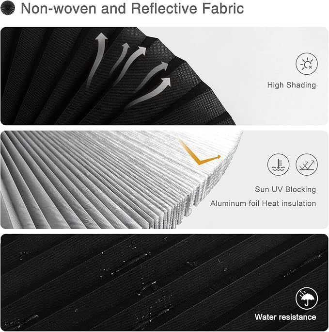 60 x 180 CM White Self-Adhesive Pleated Window Blinds (2 Packs) - No-Drill view 2