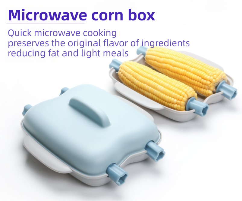 Orange Dual Grid Microwave Corn Cooker (Boxed) - Food Grade Corn Steamer with view 2