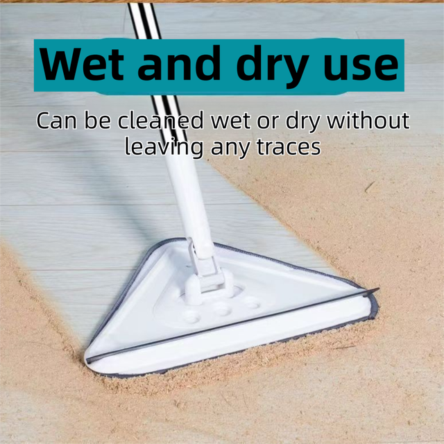 Extendable Triangular Cleaning Mop with 1.2m Stainless Steel Long Handle and 2 view 6
