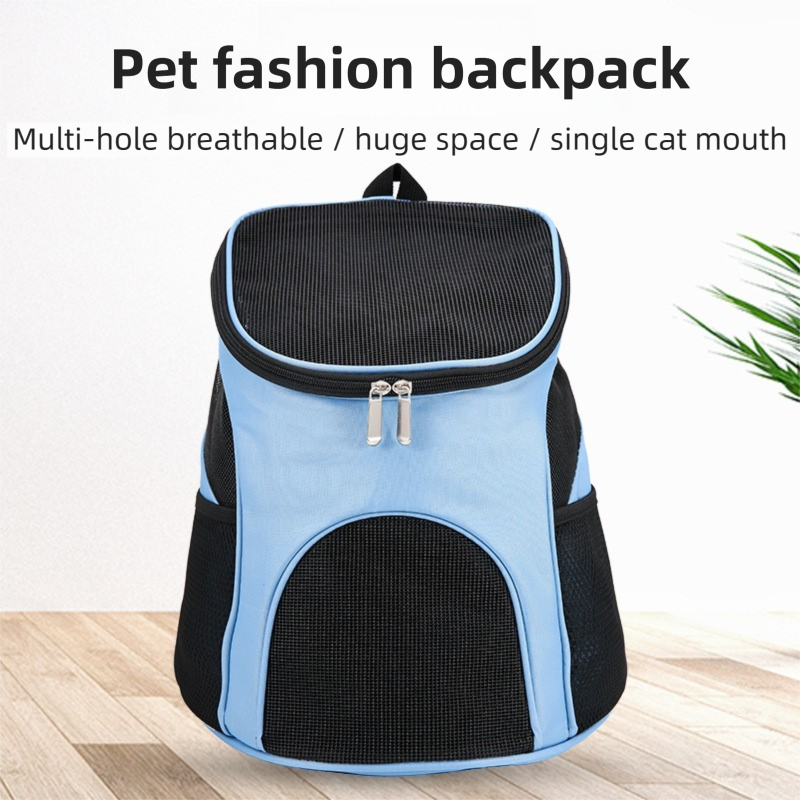 S Size Black Foldable Pet Carrier Backpack for Dogs and Cats - Ventilated view 2