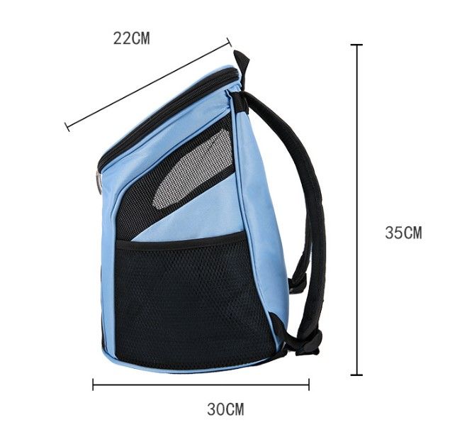 S Size Black Foldable Pet Carrier Backpack for Dogs and Cats - Ventilated view 7