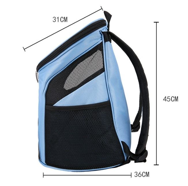 L Size Black & Red Foldable Pet Carrier Backpack for Dogs and Cats view 7