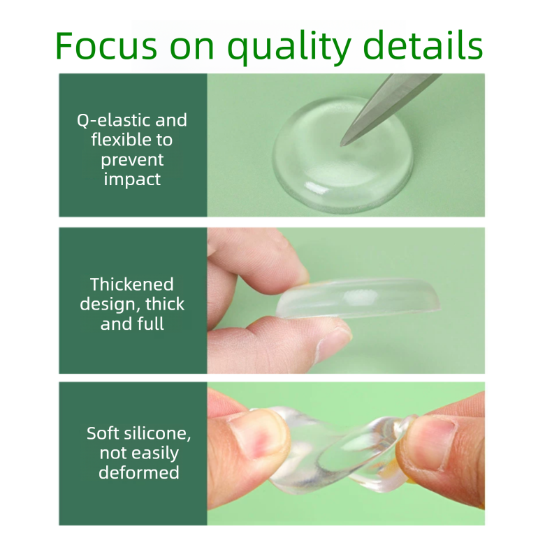 Transparent Door Handle Bumper - 12 Pcs 30mm PVC Self-Adhesive Wall Protector view 8