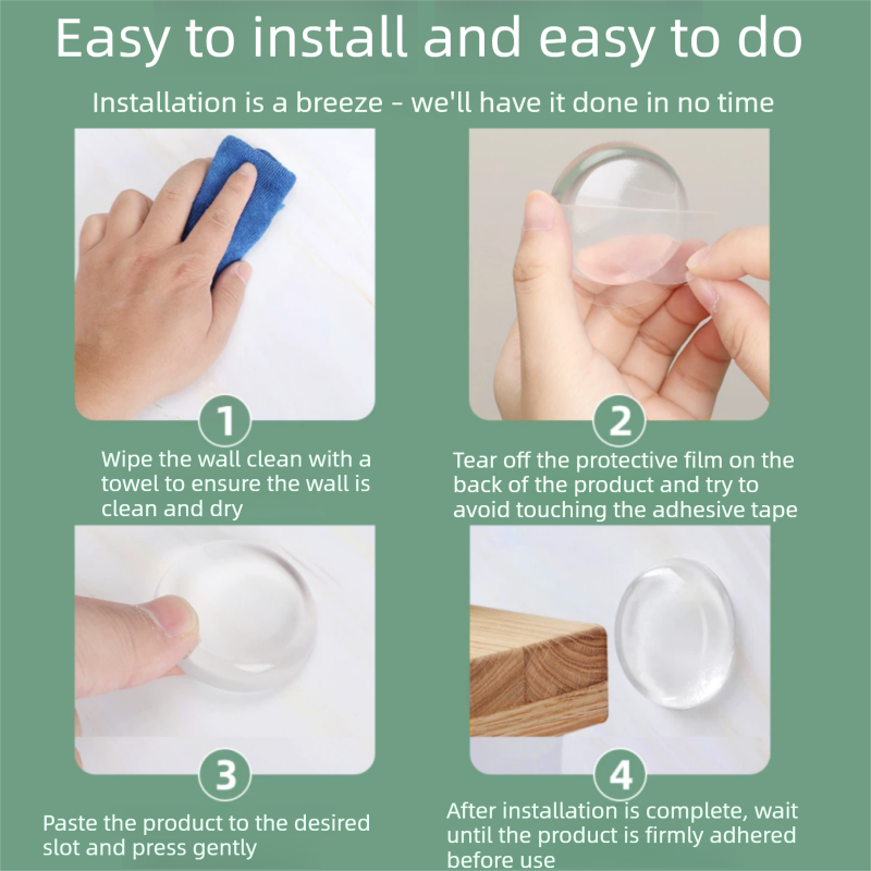 Transparent Door Handle Bumper - 12 Pcs 30mm PVC Self-Adhesive Wall Protector view 9