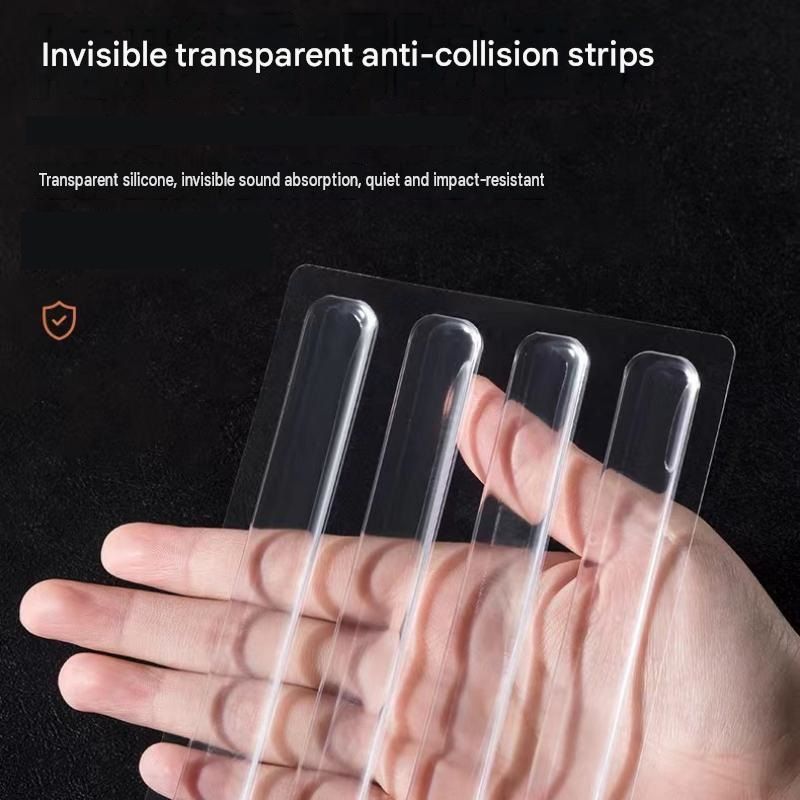 Transparent Anti-Collision Strip Set - Self-Adhesive Silicone Bumper for Doors view 2