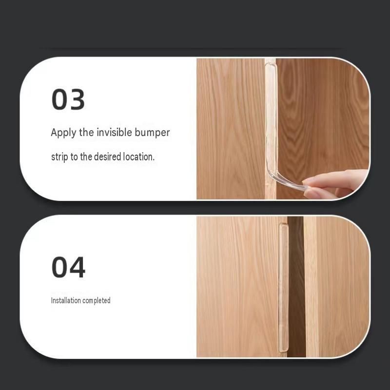 Transparent Anti-Collision Strip Set - Self-Adhesive Silicone Bumper for Doors view 13