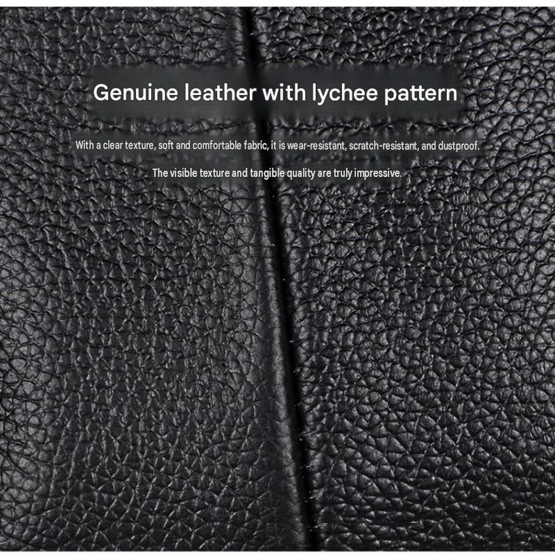 Dark brown Leather Belt Phone Pouch - Multi-Pocket Waist Bag with Shoulder Strap view 2