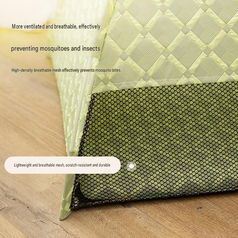 Grey 48x42x40cm Summer Pet Cooling Tent Bed - Semi Enclosed Cat Dog House with view 4