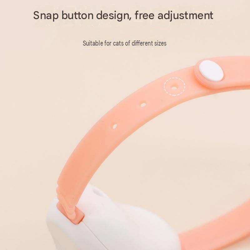 Pink Self-Teasing Laser Cat Collar - USB Rechargeable Pet Toy - Adjustable view 4