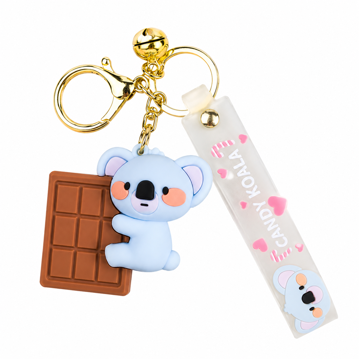 Chocolate Koala PVC Keychain - Cute 3D Cartoon Koala Figure — image 1