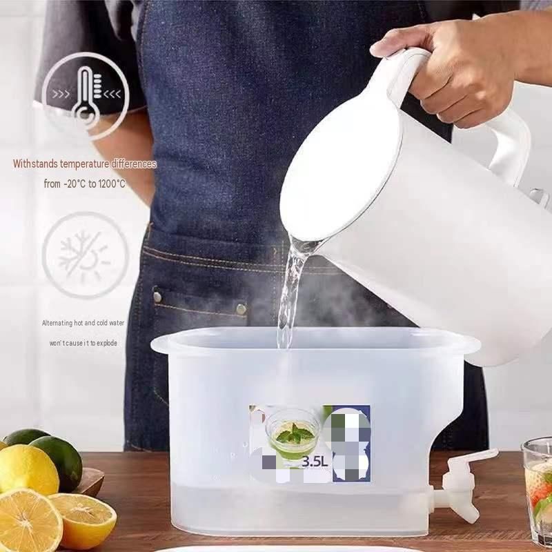 White 3.5L Large Capacity Refrigerator-Friendly Drink Dispenser with Leakproof view 2