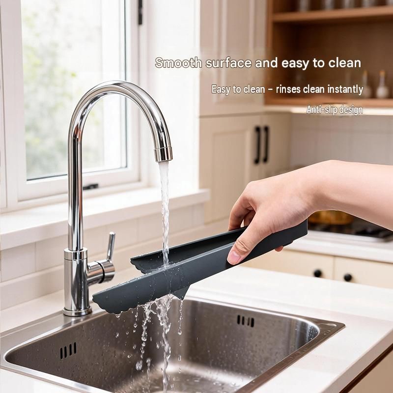 Grey Foldable Nylon Kitchen Tongs - Self-Standing Design with Serrated Grip view 2