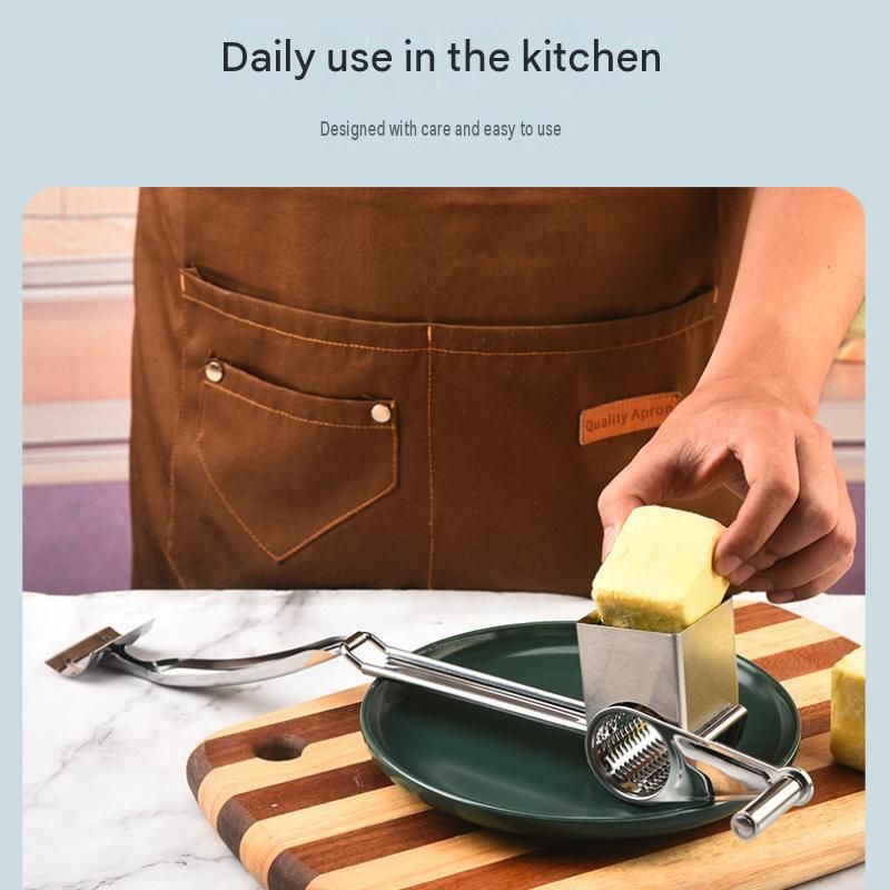 Flat-blade planer grater Stainless Steel Hand Crank Cheese Grater - Rotary view 5