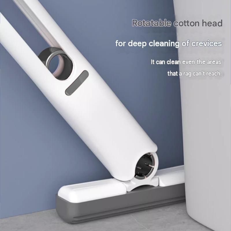 Mini Handheld Foldable Mop WIth ABS Handle and 2 Sponge Head- Hand-Free view 2
