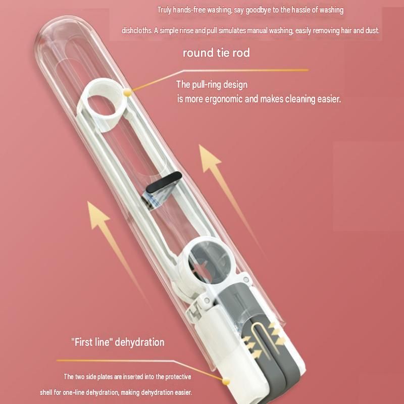 Mini Handheld Foldable Mop WIth ABS Handle and 2 Sponge Head- Hand-Free view 6