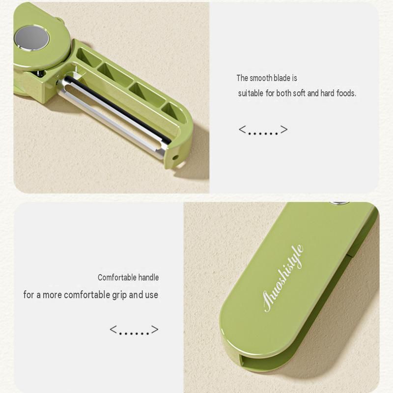 Yellow Portable Folding Fruit Peeler - Stainless Steel Blade view 8