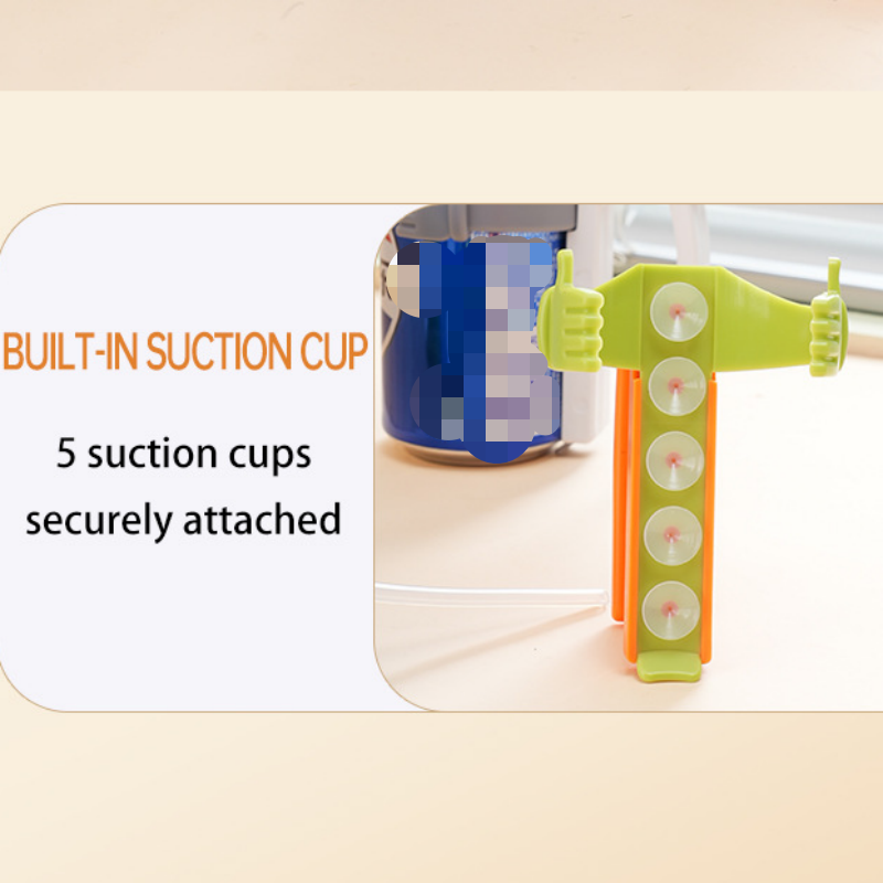 Blue Soda Can Lid and Handle Holder Set - Anti-Overflow Plastic Cover with view 6