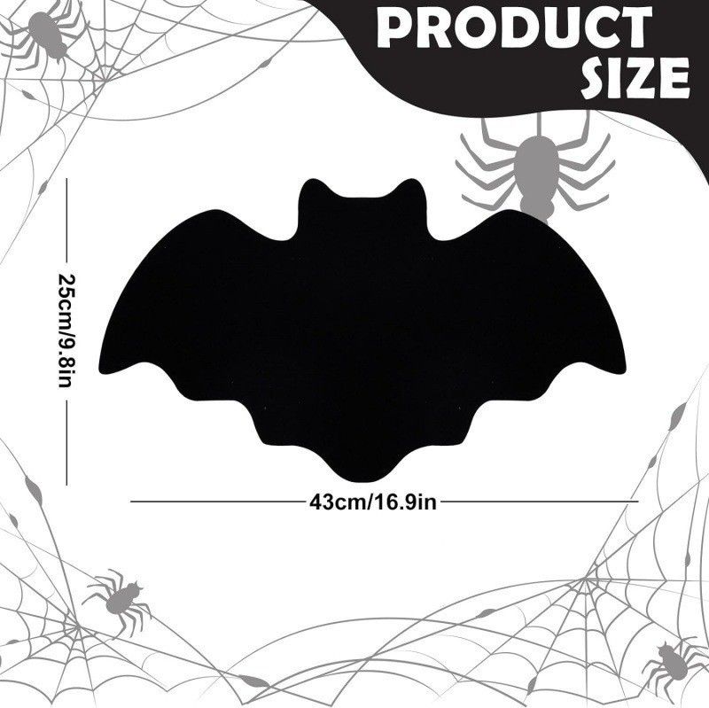 5-pieces 43*25cm Halloween bat-shaped mat - Felt Non-Slip Heat Resistant Table view 2