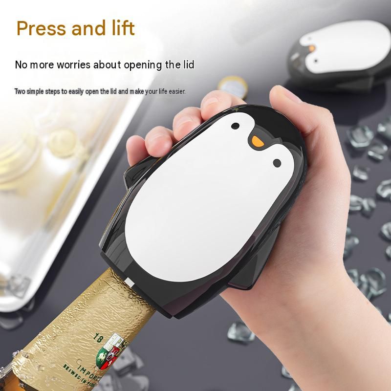 1 pcs Penguin-shaped design Bottle Opener - Stainless Steel and Plastic view 4