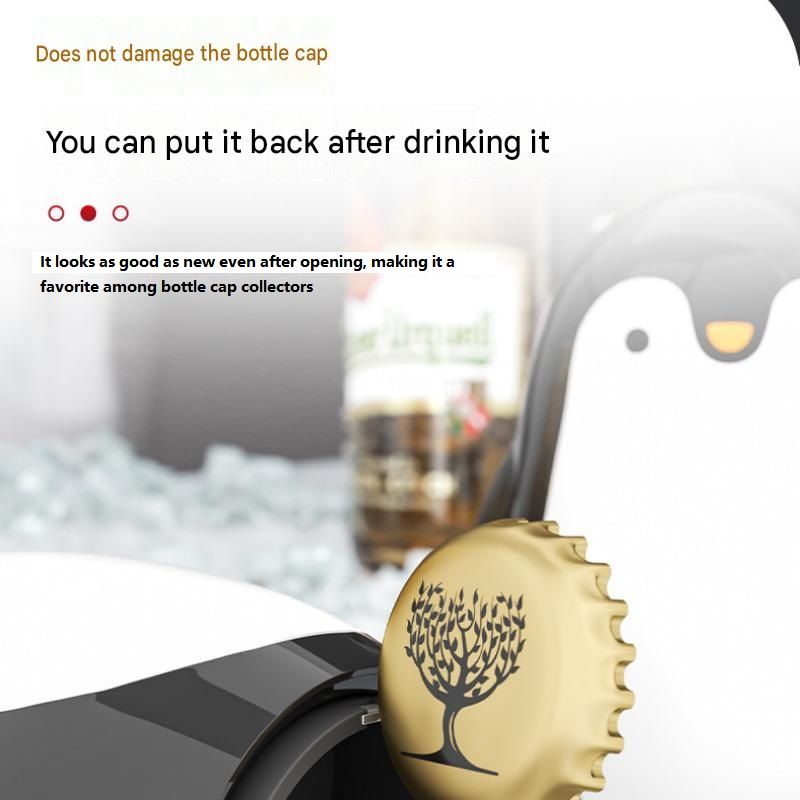 1 pcs Penguin-shaped design Bottle Opener - Stainless Steel and Plastic view 8