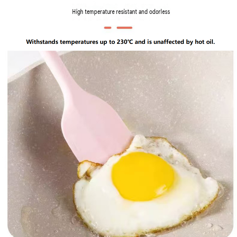 Purple Large size One-Piece Silicone Spatula with Metal Core - Heat Resistant view 4