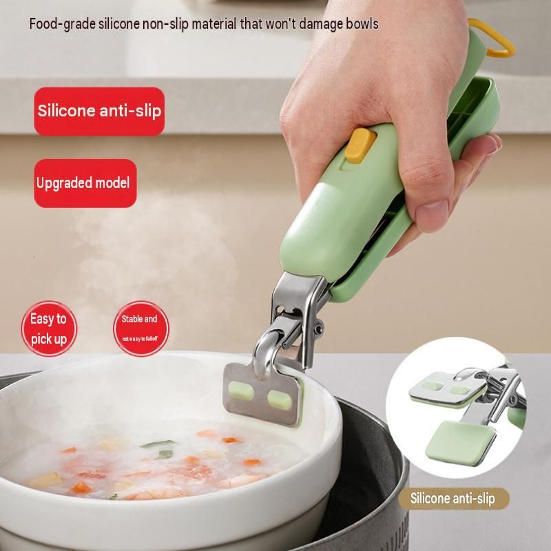 Anti-Scald Dish Lifter and Bowl Gripper Set - Adjustable Silicone Grip view 3