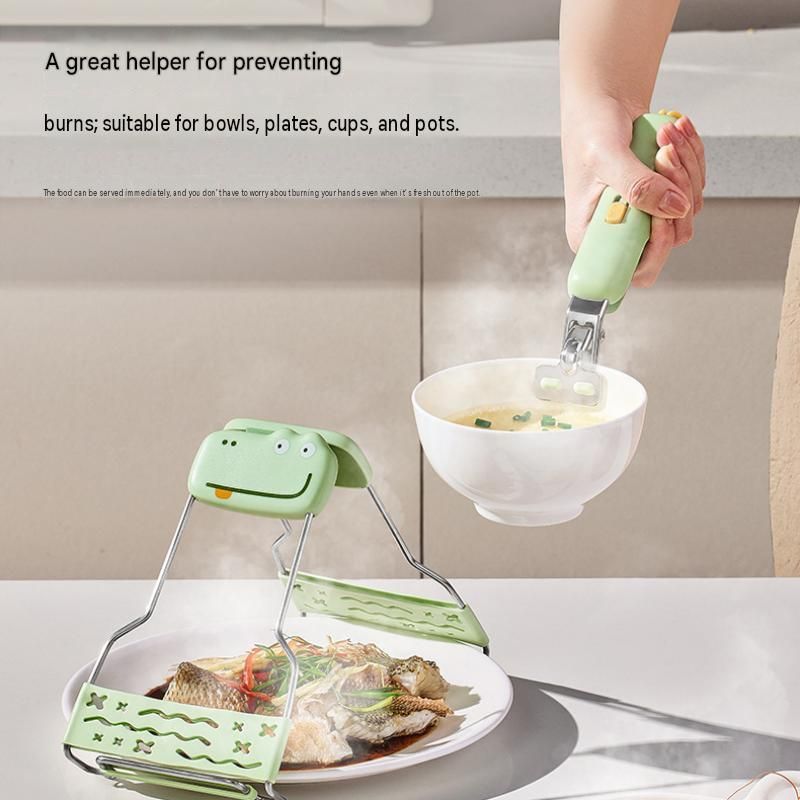 Anti-Scald Dish Lifter and Bowl Gripper Set - Adjustable Silicone Grip view 7