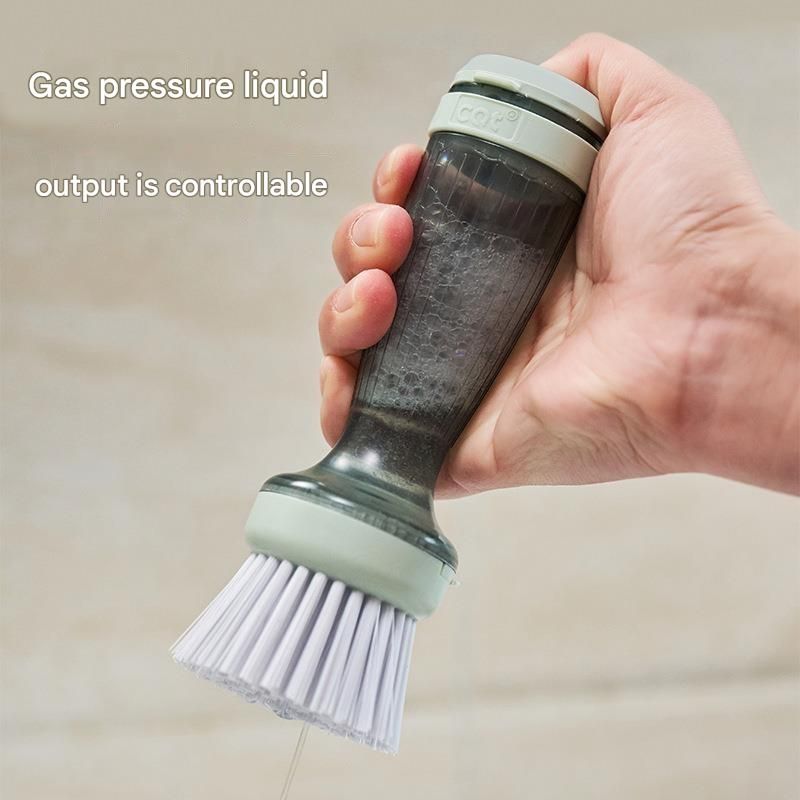 Grey Liquid Dispensing Kitchen Brush - 120ml Handle Reservoir view 3