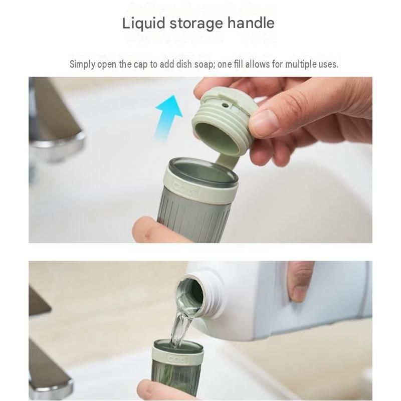 Grey Liquid Dispensing Kitchen Brush - 120ml Handle Reservoir view 6