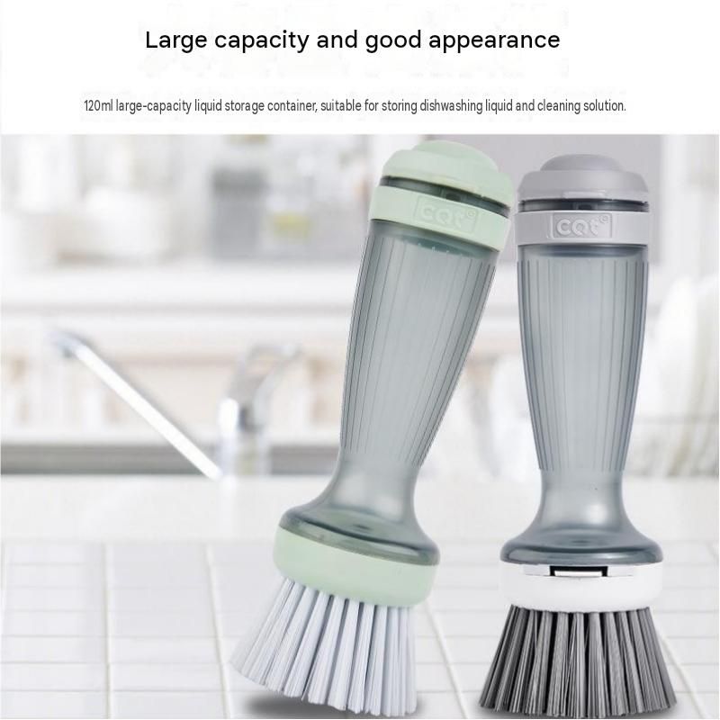 Green Liquid Dispensing Kitchen Brush - 120ml Handle Reservoir view 5