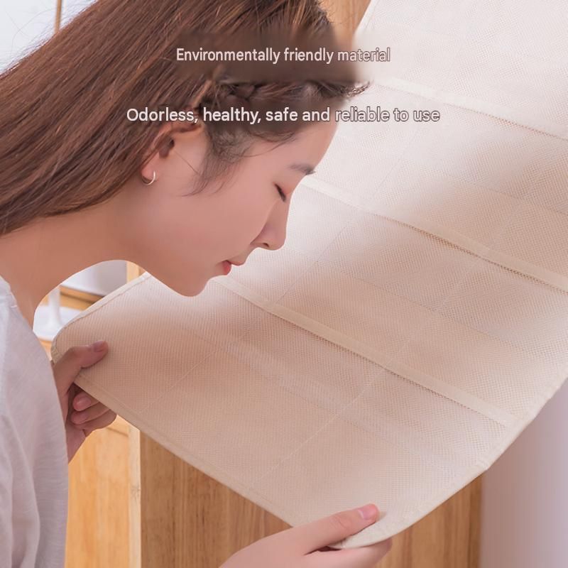 Grey Double-Sided Hanging Underwear Organizer （5 pockets on the front + 10 view 7