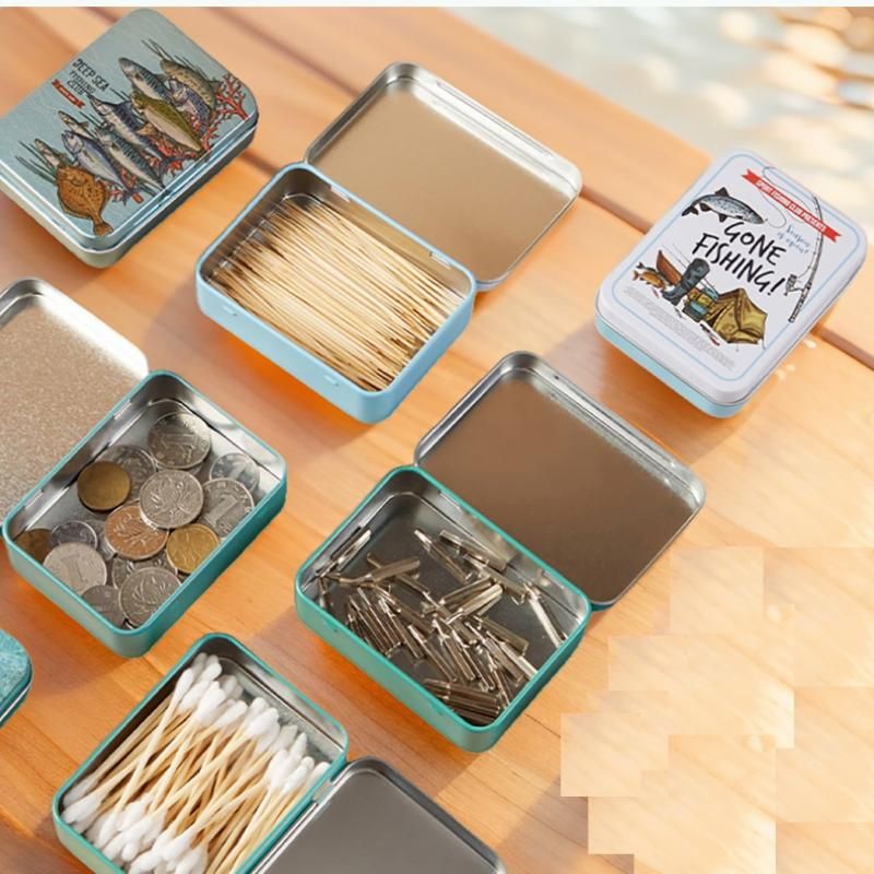 3-Pack Silvery Portable Metal Storage Box for Cotton Swabs and Coins – Compact view 3
