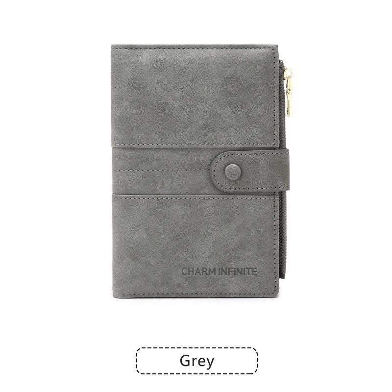 Grey RFID-Protected Travel Passport Wallet - Slim Multi-Compartment Organiser — image 1