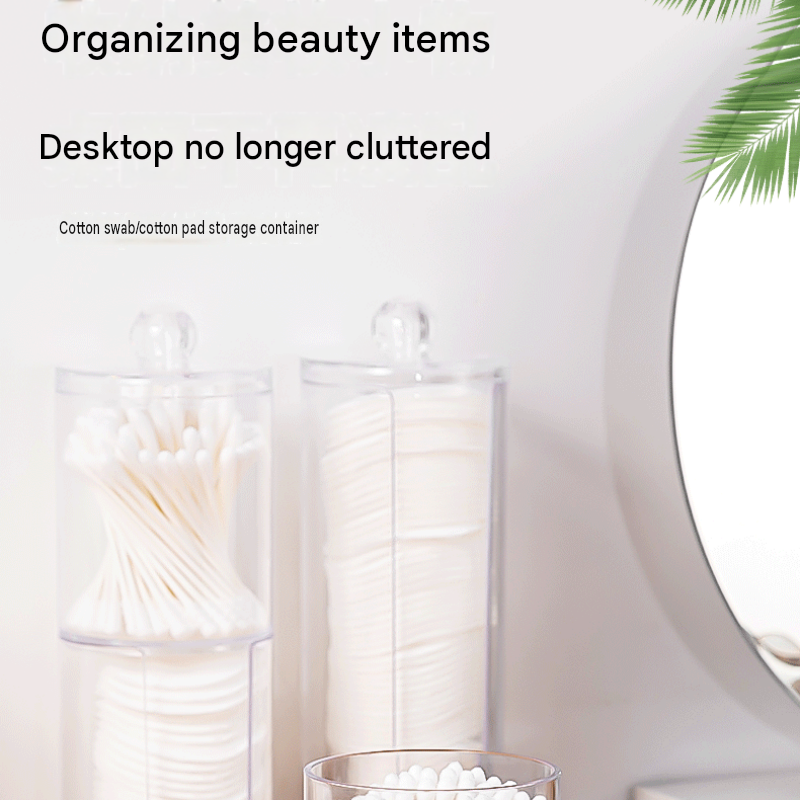 Transparent Cosmetic Storage Canister（Transparent U-shaped cup） – Stackable PS view 2