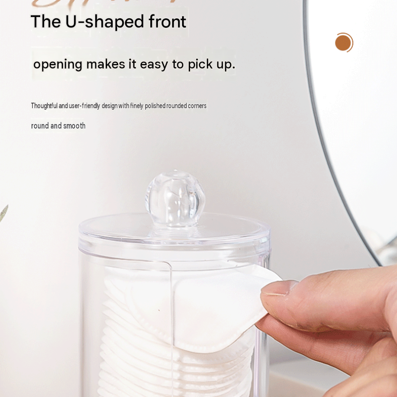 Transparent Cosmetic Storage Canister（Transparent U-shaped cup） – Stackable PS view 5