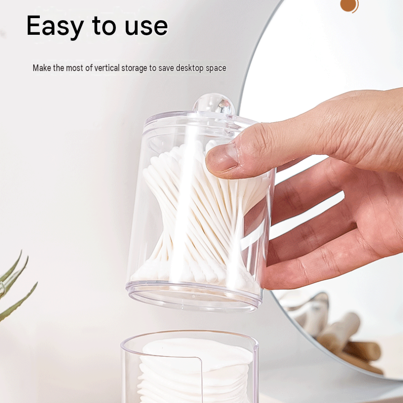 Transparent Cosmetic Storage Canister（Transparent U-shaped cup） – Stackable PS view 6