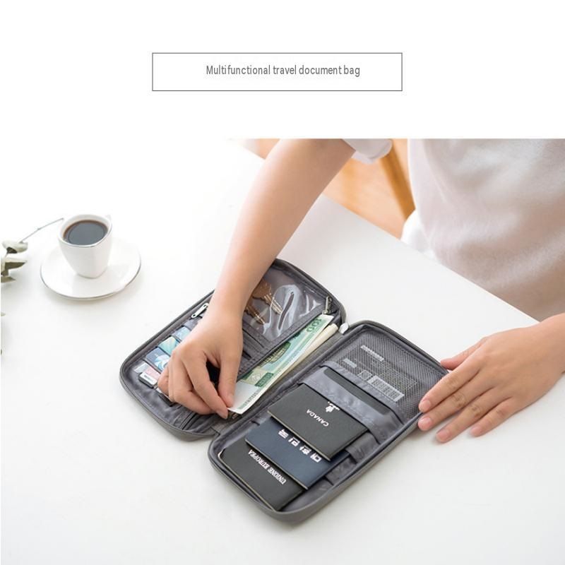 3-pack Large size Navy Blue Travel Document Organiser - Waterproof Oxford view 2